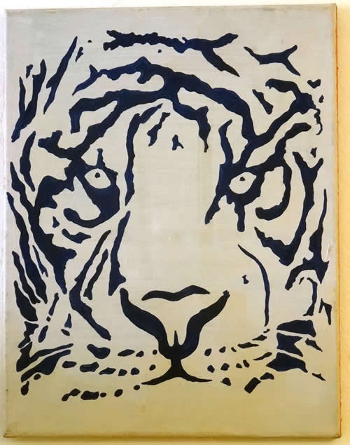 Hubert Lobnig . Malerei zum Projekt Tigerpark